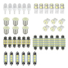42Pcs LED Interior Package Kit T10 6000K Dome License Plate Lights SMD LED5299