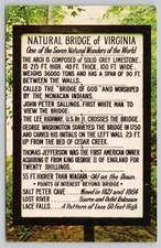 Vintage Natural Bridge Virginia Photochrome Postcard by Tichnor Bros