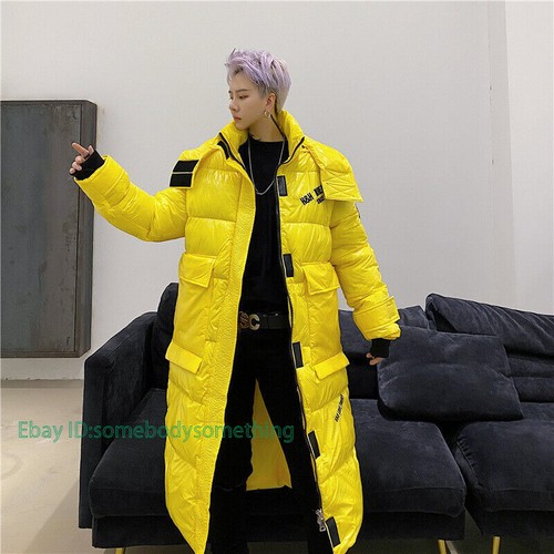 Mens Cotton-padded Jacket Long Style Loose Thickened Hooded Winter Warm Overcoat - Picture 1 of 28