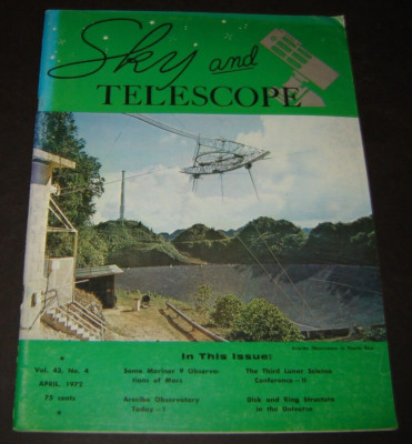 Sky and Telescope Magazine April 1972 Astronomy Vintage -Cosmology