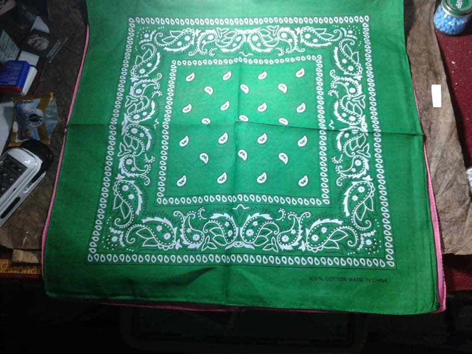 bandana fantasia cachimir COTONE mare 55x55 cm motociclisti foulard cina