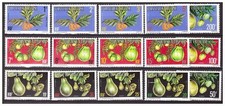 S20433) POLYNÉSIE FRANÇAISE MNH** 1977 En Service, Fruits 15v