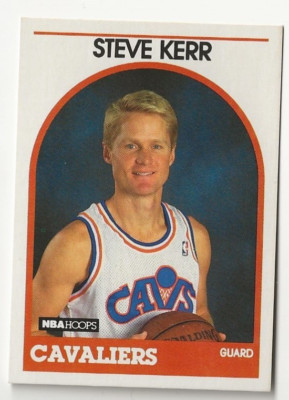 Vintage 1989 NBA Hoops Basketball Card Steve Kerr #351. Cleveland Cavaliers