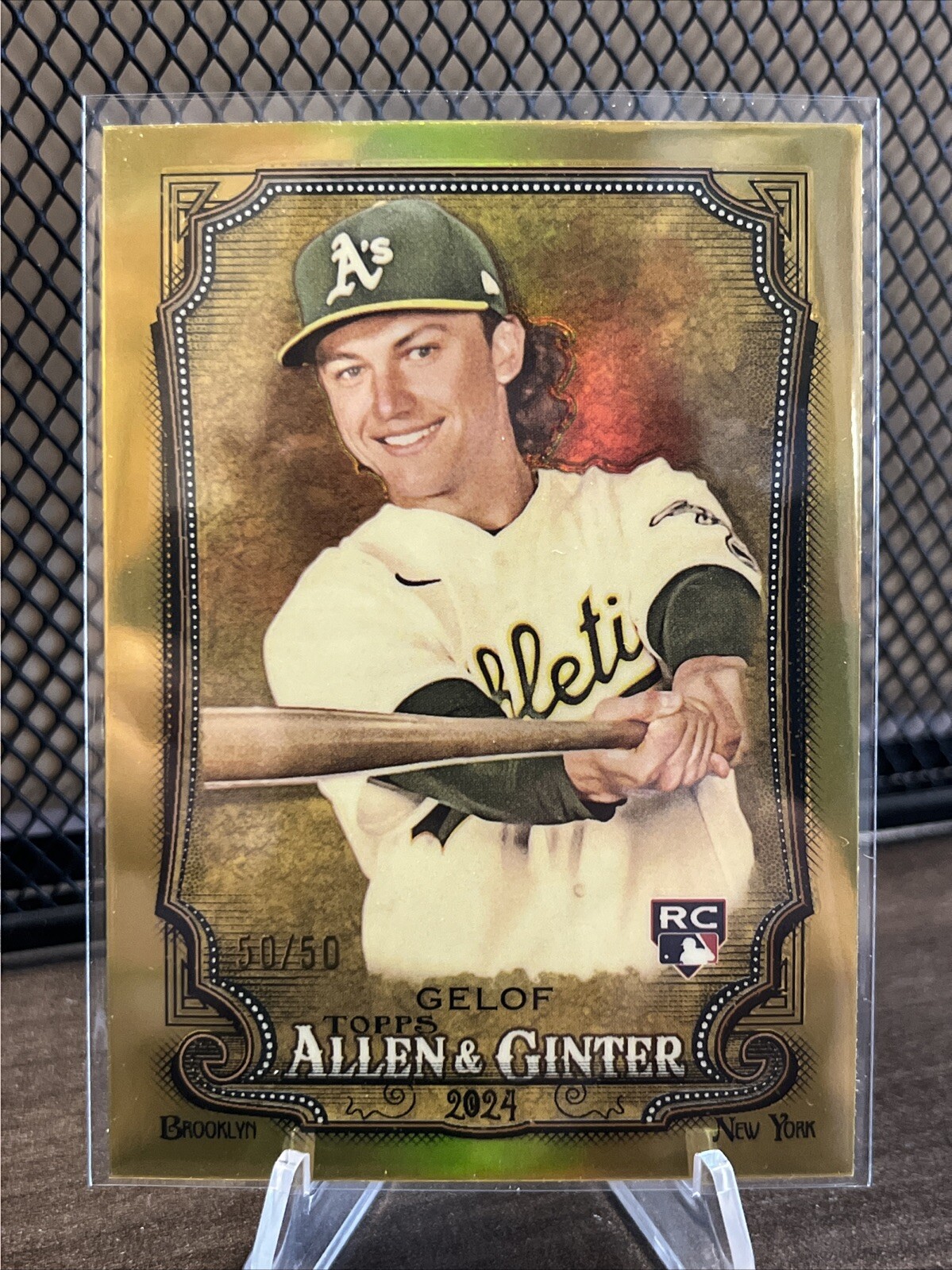 Zack Gelof 2024 Topps Allen & Ginter Baseball Chrome Rookie Gold 50/50 #82