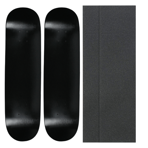 2 Blank Skateboard Decks  8.5 in Dip Black w/Jessup Grip - Picture 1 of 5