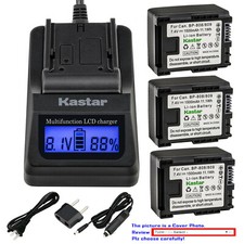 Kastar Battery LCD Fast Charger for Canon HFG20 HF G30 HFG30 HF M30 HFM30 BP-809