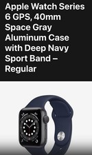 Apple Watch Series 6 44mm Space Gray Aluminum Case with Black Sport Band -...
