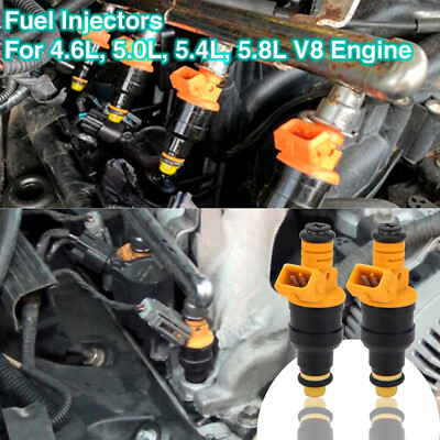 Set 8 of Flow Bosch Matched Fuel 280150943 Injectors for Ford 5  