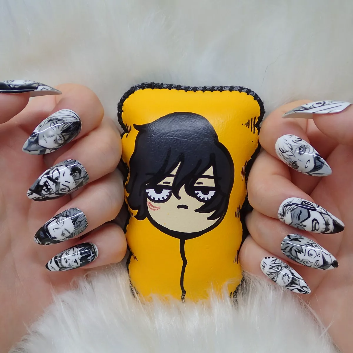 My Hero Academia Nails Anime Press on Nails Anime Cute False Nails Todoroki  Dabi