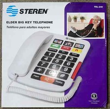 Steren's Large Button Telephone with Visual Light Indicator