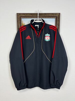 Vintage Adidas Liverpool Football Jacket Soccer Track Top Mens YNWA Black  Size S