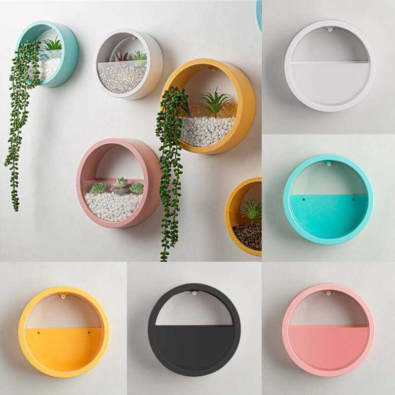 Vase Planter Balcony Fence Flower Mounted Wall Pot Garden Hanging Plant