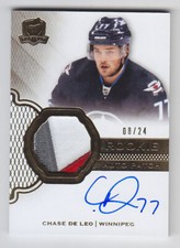 2016-17 UD THE CUP CHASE DE LEO GOLD /24 RC PATCH AUTO 3CL Autograph Rookie Jets