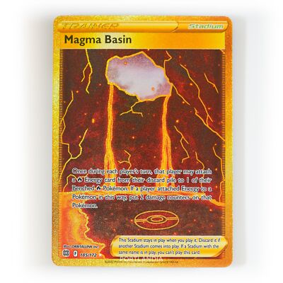 Pokemon - Magmabecken - 185/172 - SWSH Brilliant Stars - Gold Secret Rare