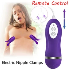 Vibrating Breast Nipple Clamps Clit Clip SM Bondage Sex-toys for-Couple Women