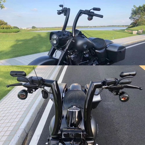 Stretched Bags TCMT Guidon 16" Fat 1 1/4" Hanger Bar Pour Harley Road King Softail Slim Heritage Fat Boy Deluxe Deuce FLST FXST Sportster XL 883 1200 Lower Fairing