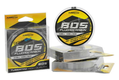 MONOFILAMENT FLUOROCARBON BOS TUBERTINI 50 MT WIRE FISHING SEA LAKE FINAL TERMINALS