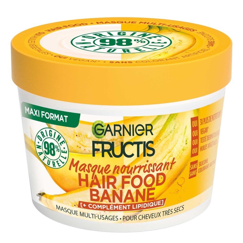Masque Cheveux Fructis Banane Lot de 2 Soin Routine Beauté Douceur Divine