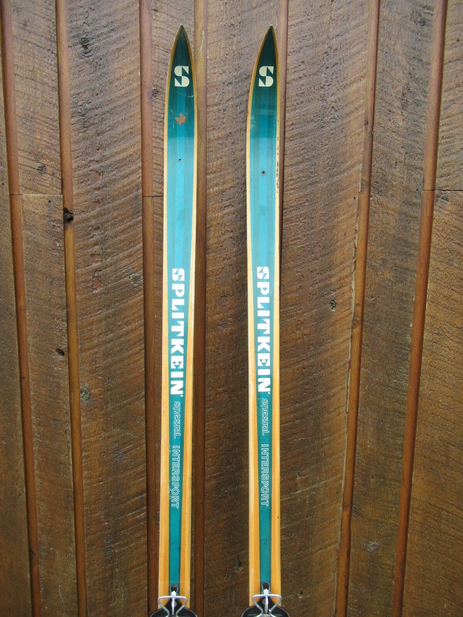 Vintage Wooden Snow Skis 70
