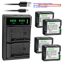 Kastar Battery LTD2 Charger for Panasonic CGR-DU07 CGA-DU07 & SDR-H18 SDR-H20