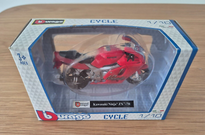 BBURAGO CYCLE SCALE 1:18 KAWASAKI NINJA ZX- 7R MOTORCYCLE MODEL