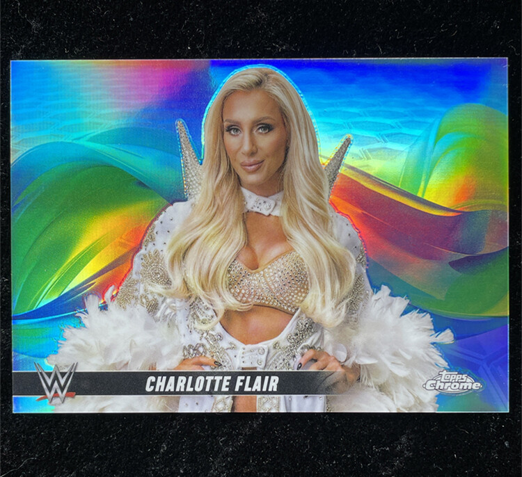 2025 Topps Chrome WWE Charlotte Flair Helix Case Hit SSP