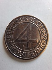 4 Reichspfennig 1932 A Weimarer Republik fast vorz&uuml;glich, etwas verschmutzt 2.Ex