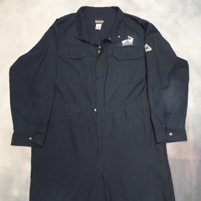 Bulwark boiler suit Coveralls overalls Navy Blue workwear 48R
