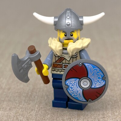 Lego Viking Warrior Minifigure with Collar Ax Shield vik040 from set 31132 - NEW