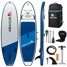 Abahub Inflatable SUP, Wide 10'6" x 31"/34" x 10'6" iSUP, Blue Standup Paddle...