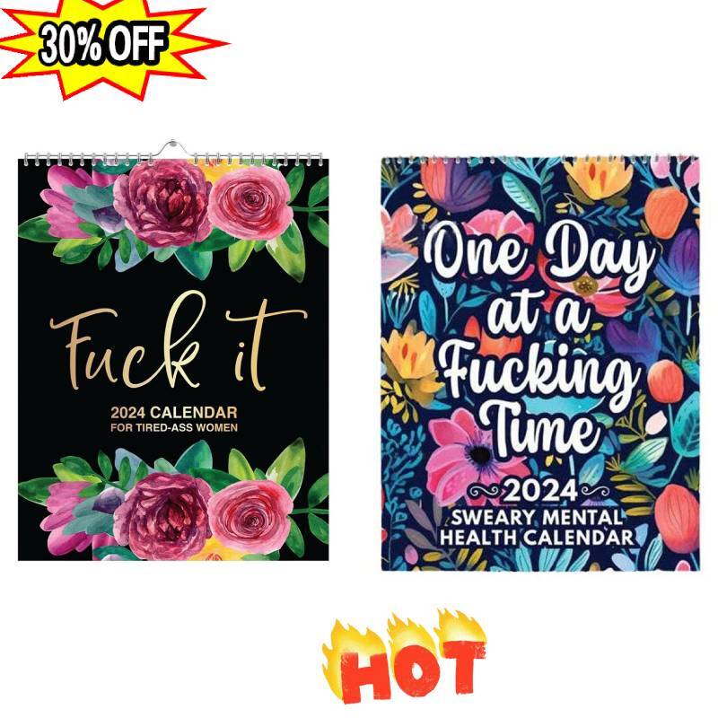 2024 Funny Mental Health Calendar W/Sweary Affirmations Weekly Calendar  2-Style- | eBay