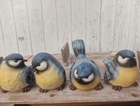 4 X Meise Blaumeise Singvogel Xl Naturgetreu Figur Statue Vogel Kohlmeise VöGel