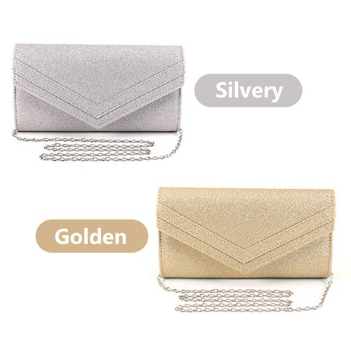 Women Sparkling Evening Envelope Clutch Bag Party Wedding Banquet Purse Handbag - Picture 3 of 18