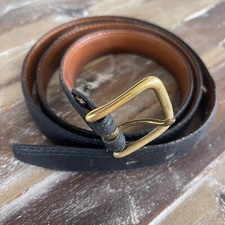 Vintage Oleg Cassini Glove Leather Black Belt Size 38
