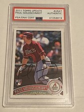 paul goldschmidt dbacks Yankees cardinals signed psa rookie update card. rookie card picture