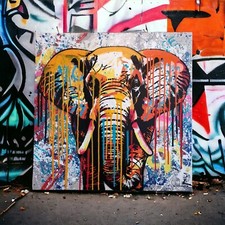 Tableau PoPArt :Éléphant (Donda)