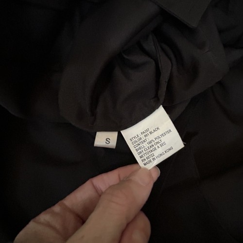 Sanyo Womens Collared Long Sleeve Button Belted Long Trench Coat Black Size S - Picture 7 of 9