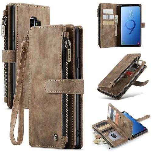 For Samsung Galaxy S9 Plus Handbag Zip Wallet Case Leather Magnetic Phone Bag - Picture 13 of 16