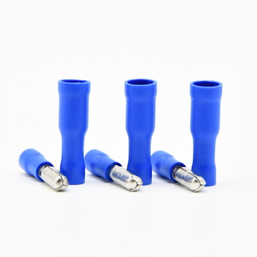 100/50Pcs Blue Insulated Bullet Crimp Terminals Kit Electrical Wire Connectors - Picture 2 of 16