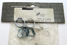 260484 Chrome Specialties 11/16" Oil/Gas Line Hose Clamps (set of 5) for Harley