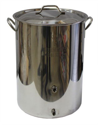 Brewer's Best 8 Gallon Stainless Steel Homebrewing Kettle - With Two Ports