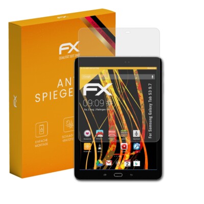 atFoliX 2x Displayfolie für Samsung Galaxy Tab S3 9.7 Schutzfolie matt&stoßfest
