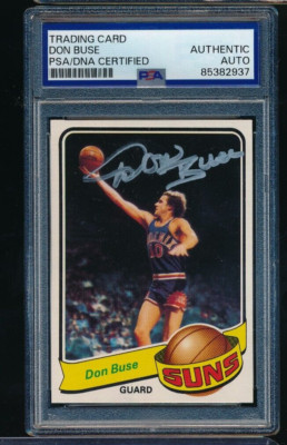 1979 Topps #114 Don Buse signed auto PSA/DNA Crisp silver sharpie NMMT centered