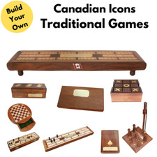 Canadian Icons Traditional Wooden Games With Free Engraving