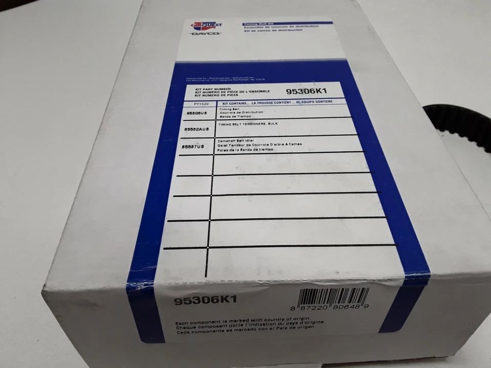 Kit de correa de distribución del motor Dayco 95306K1 se adapta a Audi A4, Quattro, se adapta a Volkswagen Passat Foto 4 de 4