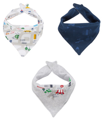 Mothercare Kinder Unisex City Street Lätzchen - 3er Pack