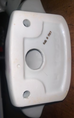 VTG Italy Porcelain 3pc Bathroom Wall Fixtures Soap Dish Toothbrush Holder Hook - Picture 6 of 15