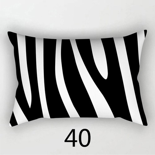 Fashion Geometric Printed Throw Pillowcases Black White Cushion Covers 30×50cm - Picture 47 of 47