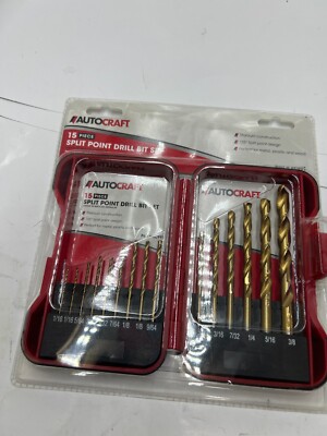 Auto Craft High Speed Steel Drill Bit AC991 135 Degree Split Point 15 Piece