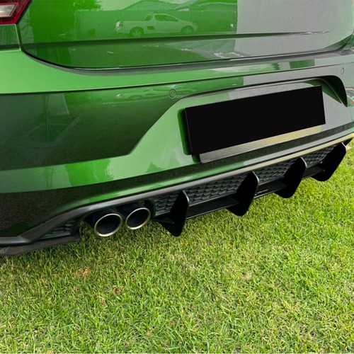 Car Rear Bumper Diffuser Lip Shark Fin Kit For Volkswagen Polo MK6 GTI 2018-2021 - Picture 7 of 10
